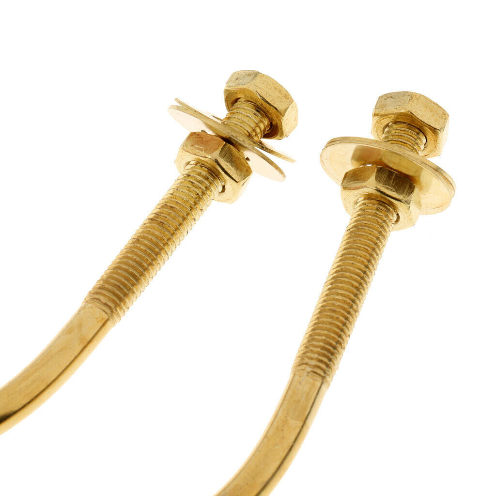 2X 2 Pieces Brass Billiards Snooker Pool Table Edge Hook Cue Racks