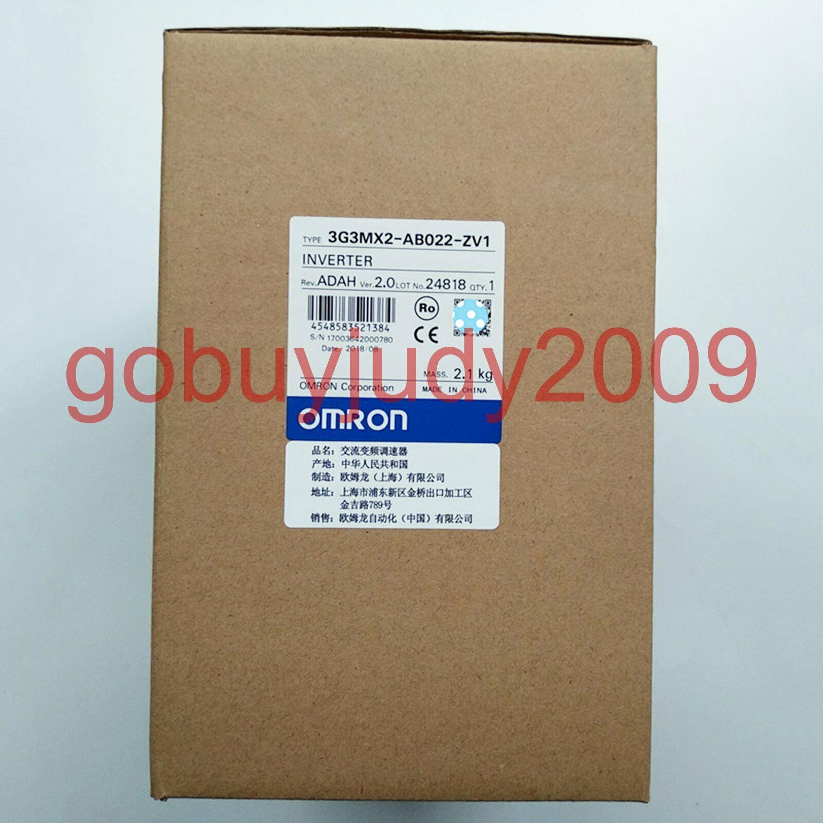 1PC New Omron 3G3MX2-AB022-ZV1 Inverters 2.2kw 1 year warranty DHL fast delivery
