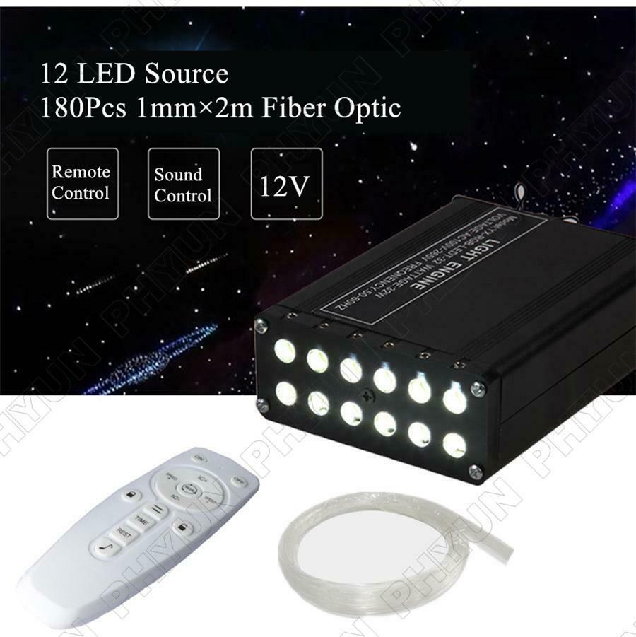 7W Shooting Stars Fiber Optic Source Meteor Light Engine Driver w/ 180Pcs Fibers
