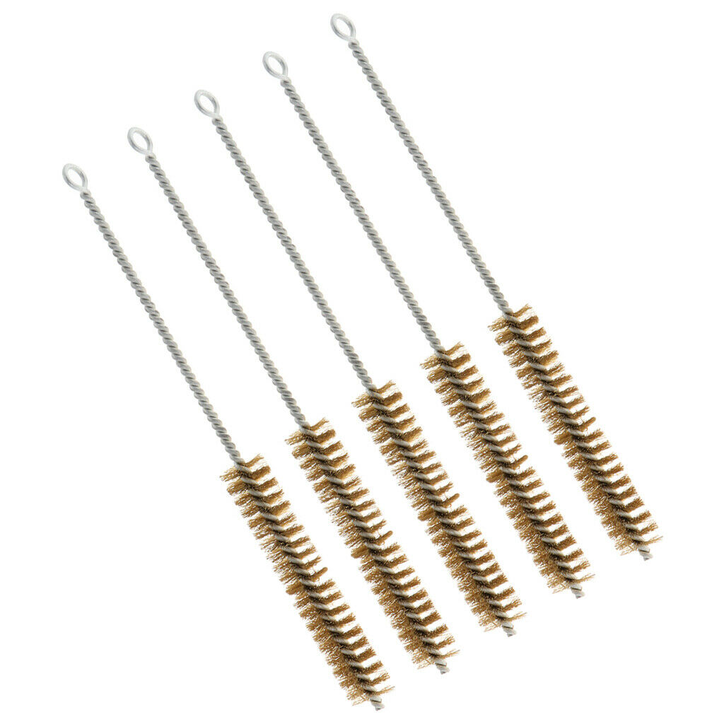 Pack of 5, Brass Brush Pipe Cleaners Teapot Nozzle Brush Set Bottle Tube Brush
