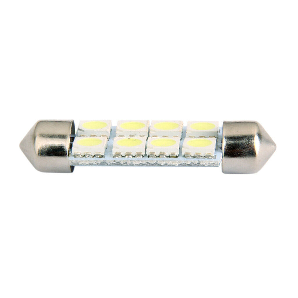 LED Car Bulb 42mm 5050 8 LEDS SMD Dome Map Interior Light Lamp 12V White
