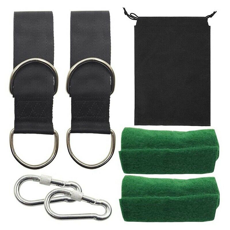 2X(Outdoor Hammock Tree Swing Hanging Straps Kit 5Ft with Lock Hooks for CoE2X2)