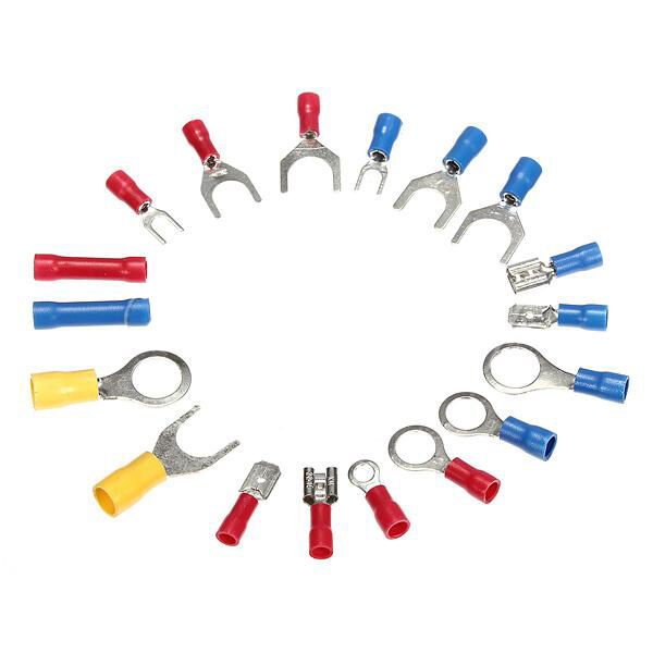 520 PCS ASSORTED WIRE CONNECTORS TERMINALS KIT - ELECTRICAL WIRING SPLICE 22-10