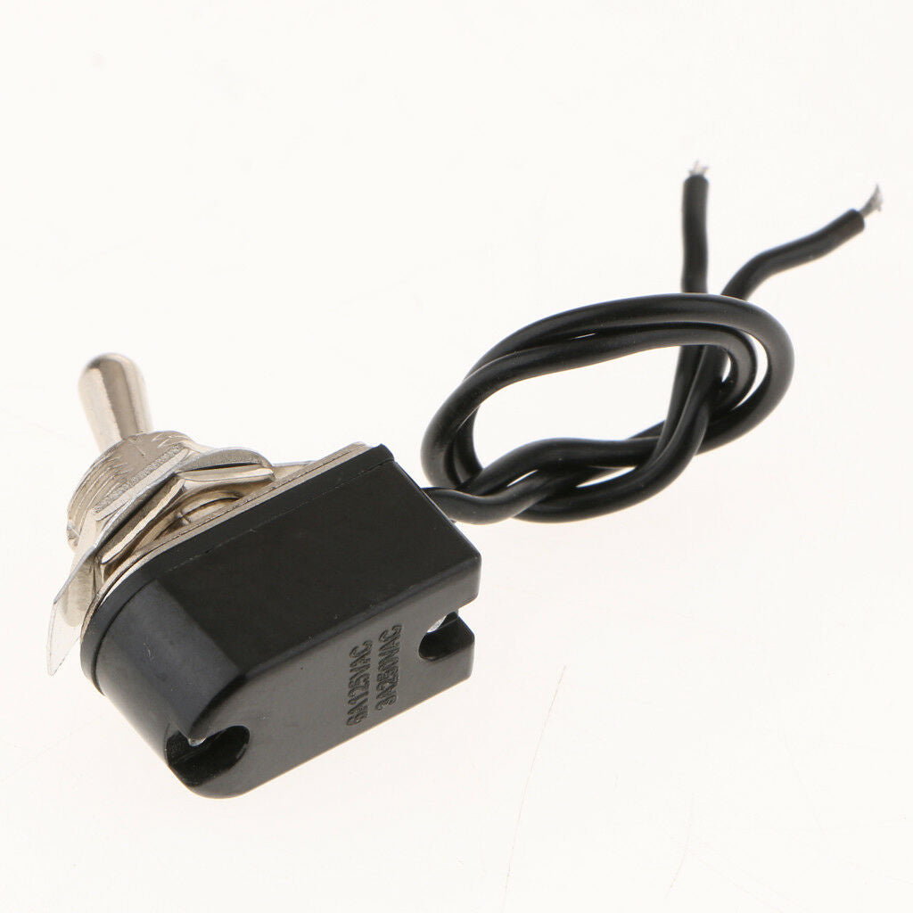 Heavy Duty Toggle Switch Flick ON/OFF Car Dash 125V/250V AC SPST with Wire