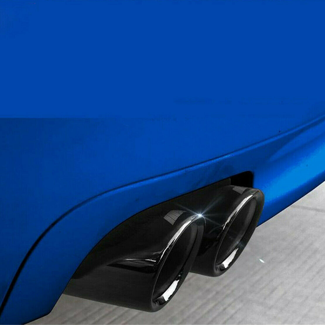 Car 2x Black Exhaust Muffler Pipe Tip fit for BMW F10 F18 520i 523i 525i 528i