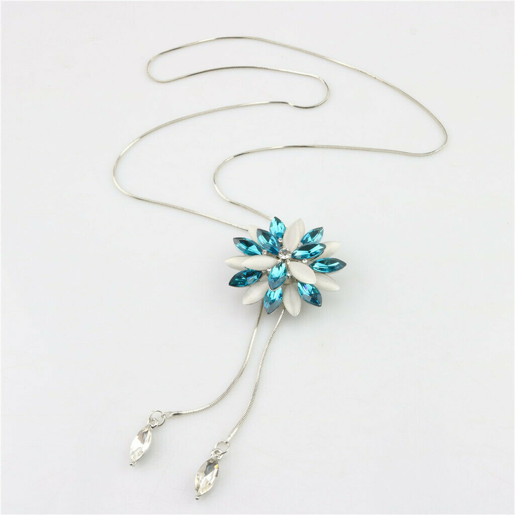 Western Latest Sweater Long Adjustable Chain Necklace Big Snowflake Pendant -