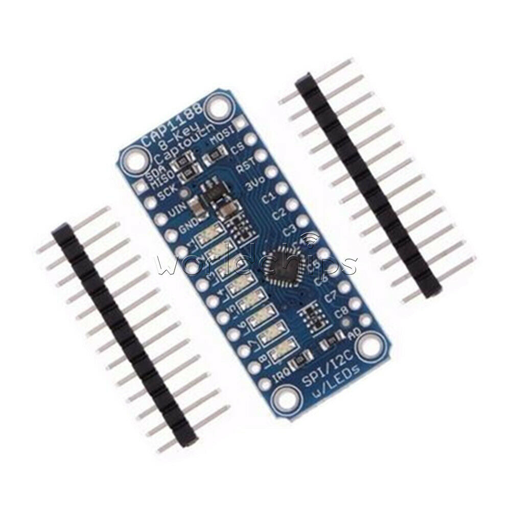 CAP1188 Module 8-Channel Capacitive Touch Sensor Breakout Board SPI I2C w/ LED
