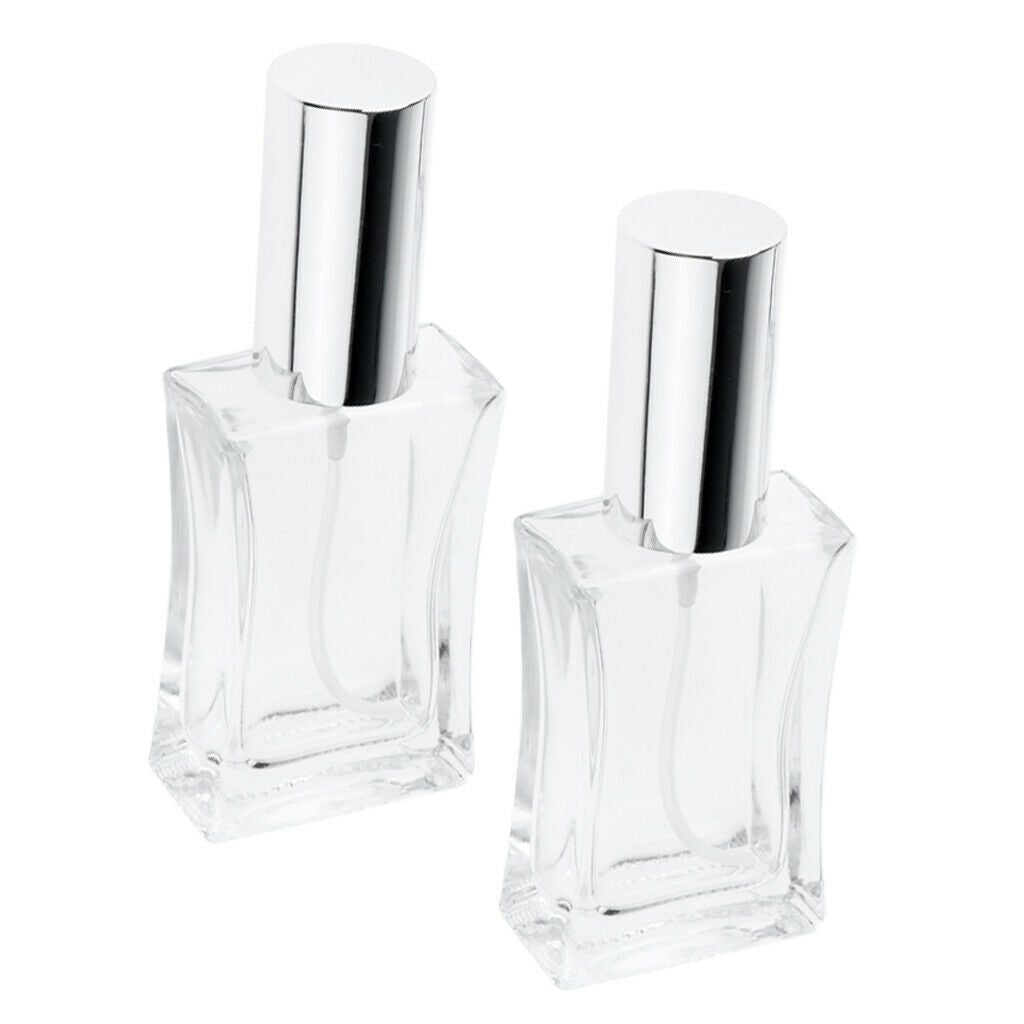 2Pcs Refillable Empty Perfume Pump Spray Bottle Easy to Fill Scent Aftershave