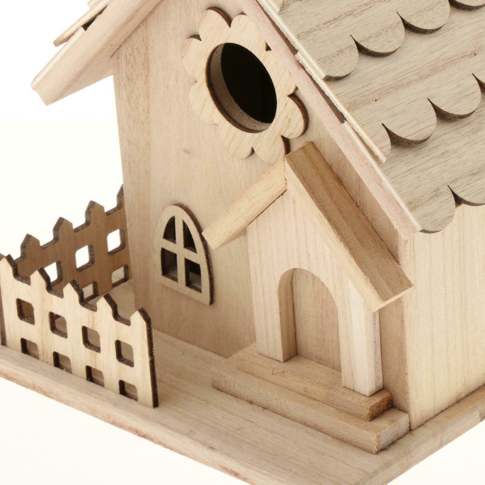 Homes Bird Feeder Wildbird Wood Outdoor Ranch Patio Yard Tree Hanging Style2