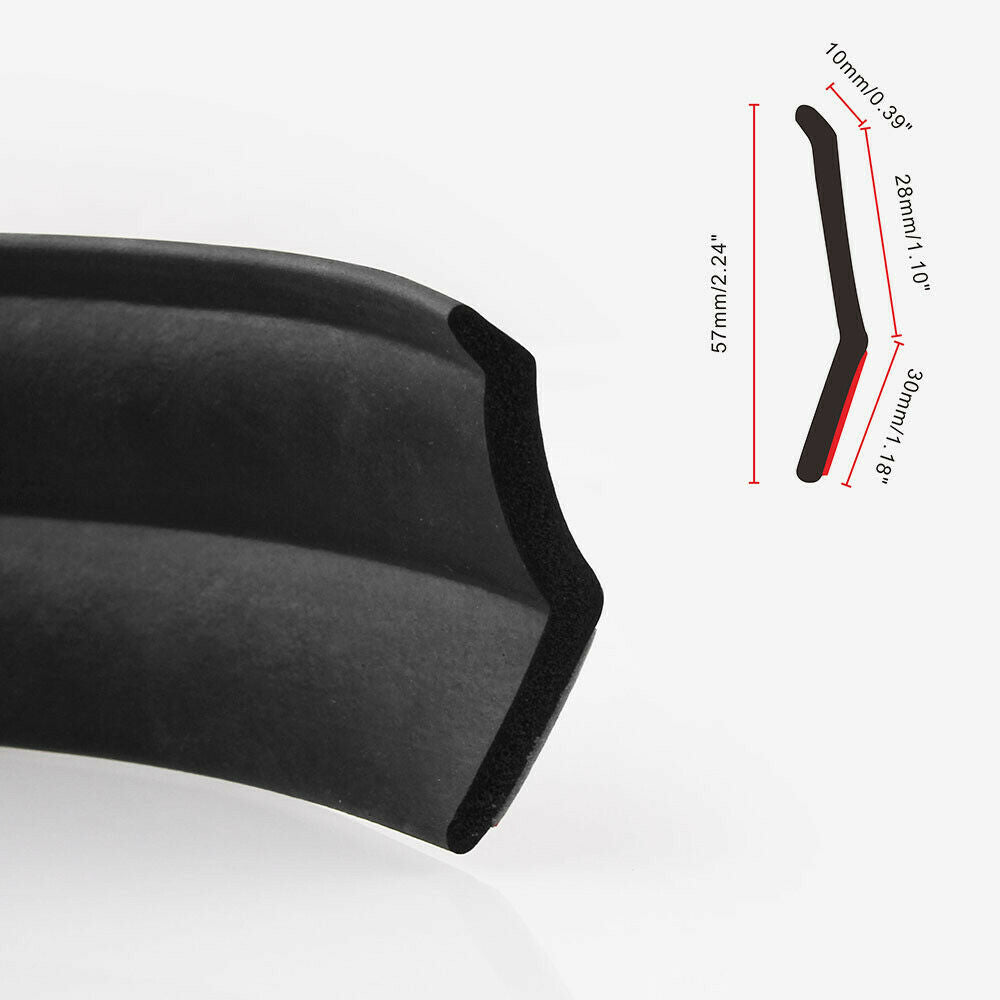 2.5m Car Bumper Lip Strip Car Front Bumper Rubber Protectors Exterior Mouldings