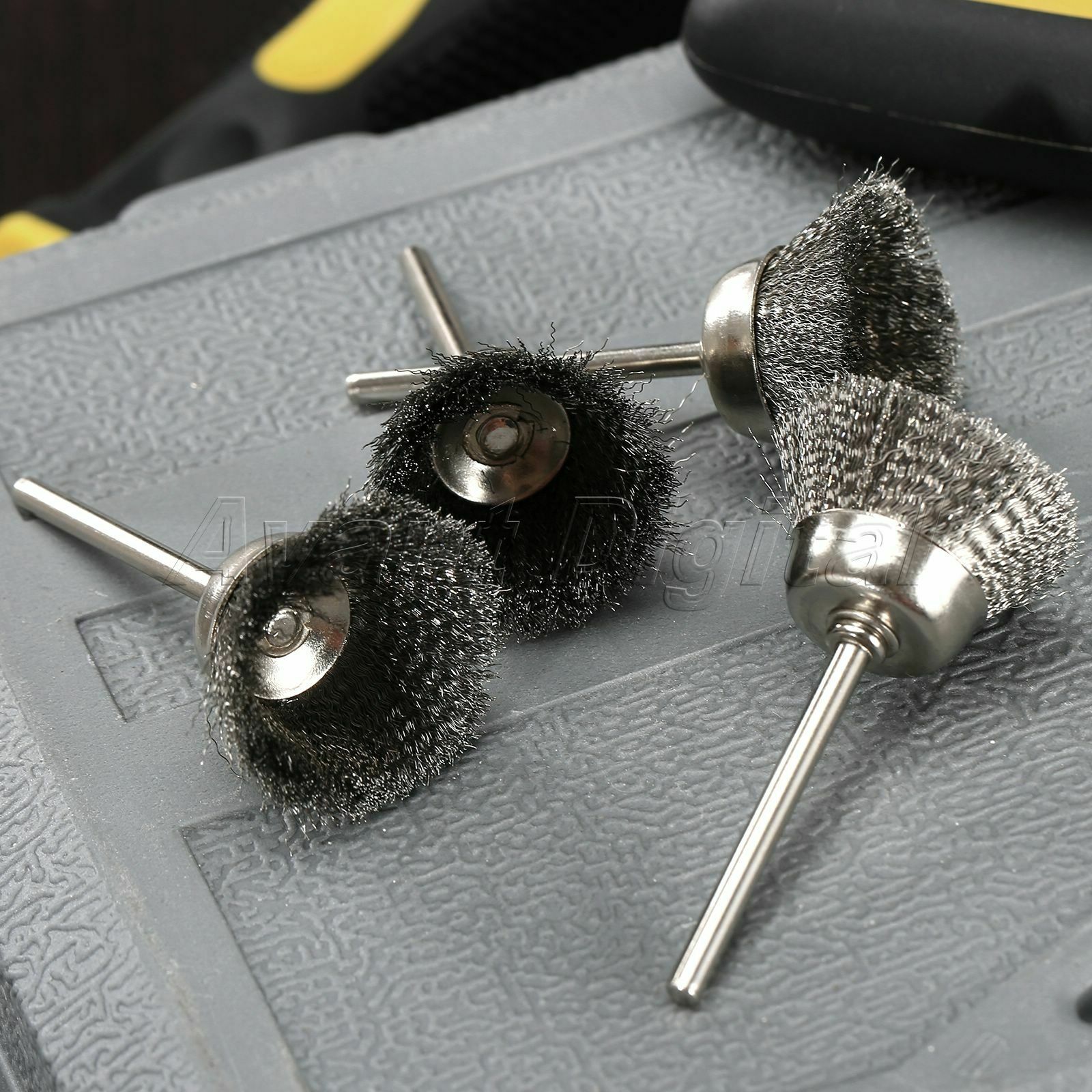 20Pcs  Steel Wire Cup Polishing Wheel Brushes 1/8" Shank Grinder Rotary Tools