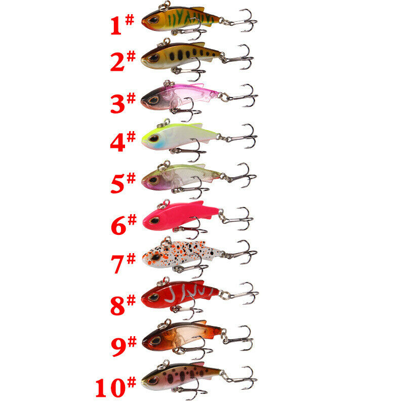 10pcs Set Minnow Fishing Lure 4.5cm 4g Wobblers Crankbait Hooks Bass Pesca Baits
