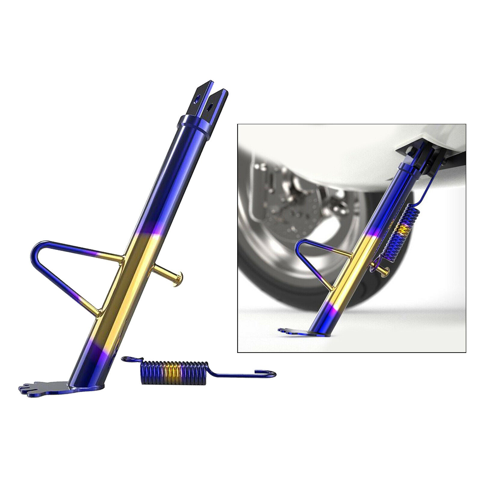 Motorcycle Accessories Scooter Titanium Side Support Kickstand Parking Rack