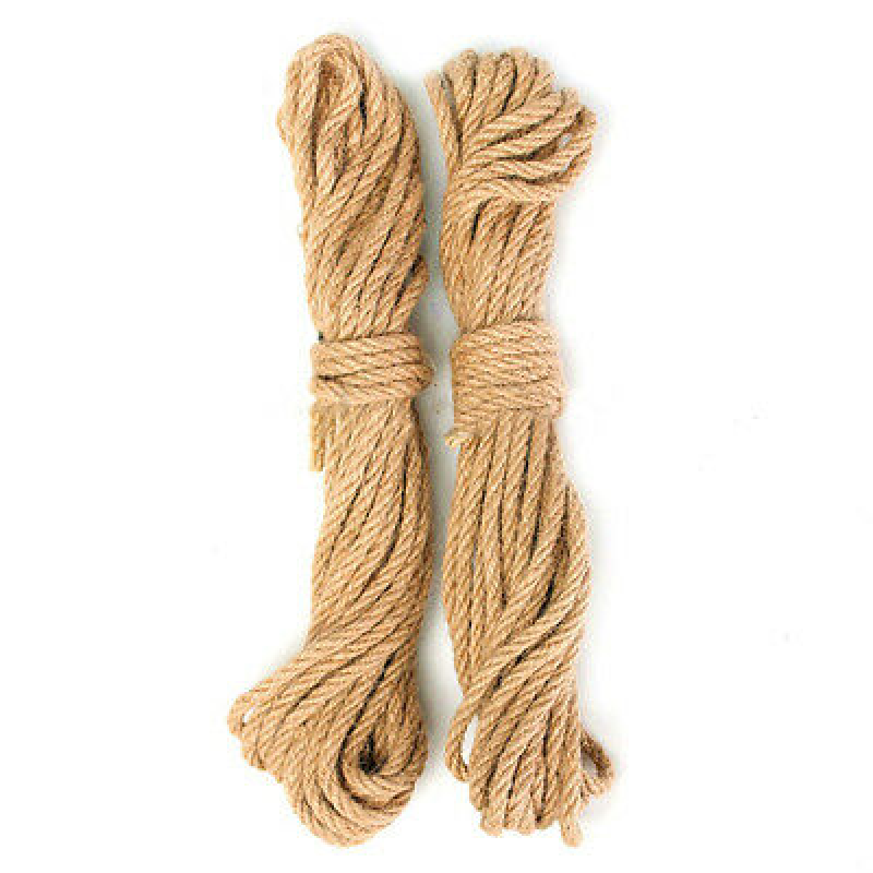 6mm Burlap Rope Twist Hemp Natural Linen Twine Jute Cord Craft String 20M