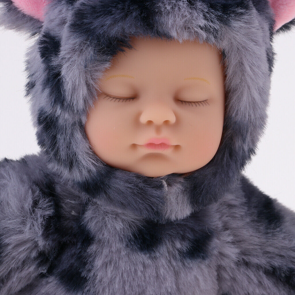 Leopard Printed Plush Stuffed Toys Sleeping Baby