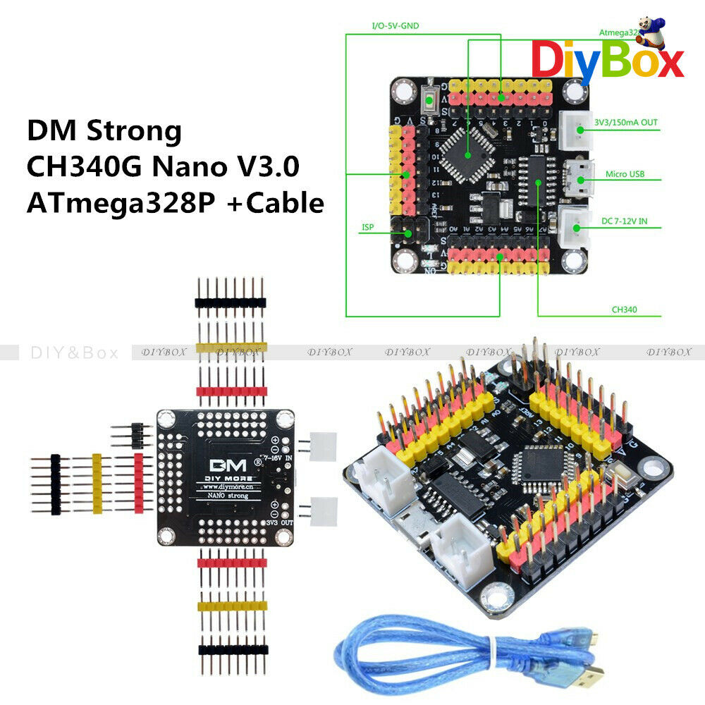 Nano V3.0 Micro USB 16Mhz CH340G ATmega328P Controller Driver Board For Arduino