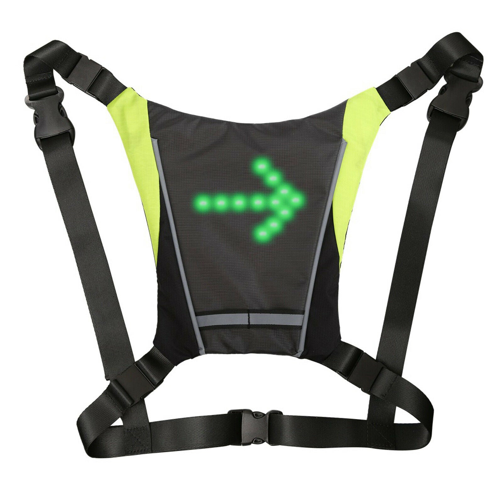 Turn Signal Vest Remote Direction Indicator Walking Bike Guide Light Guiding