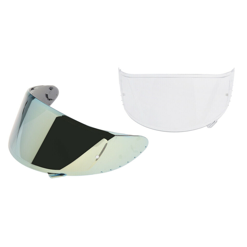 2pcs Motorcycle Helmet HD Visor for X14 Z-7 RF-1200 Face Shield Clear Golden