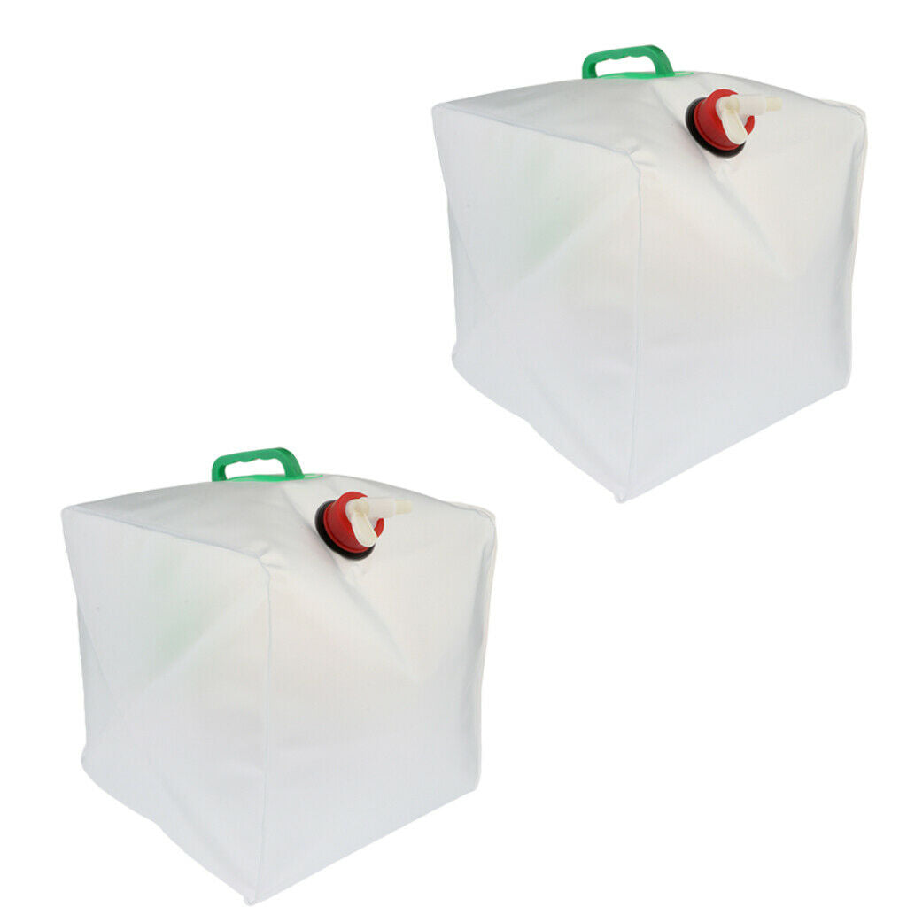 2x Water Container Handle Tap Emergency Water Storage Carrier Lifting Bag