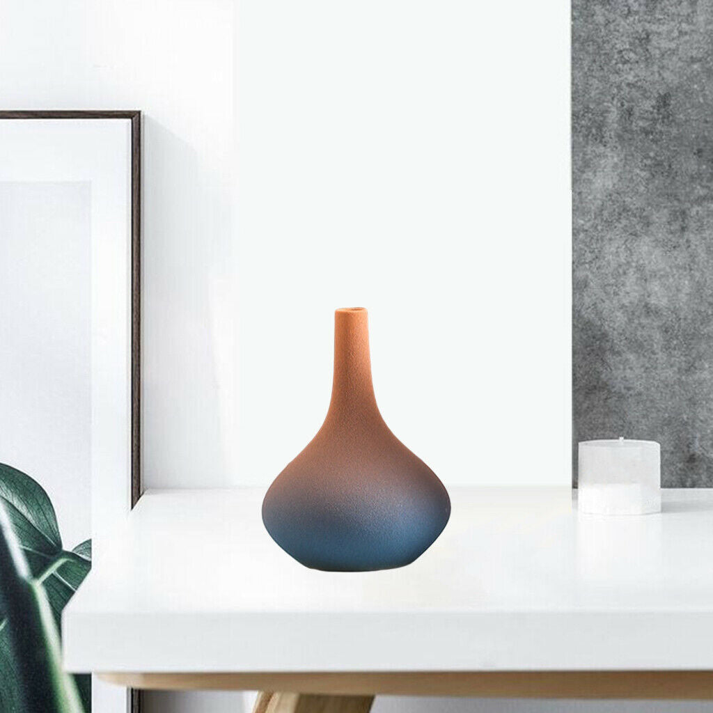 Modern Flower Vase Flowerpot Elegant Home Living Room 9.5x13cm Mouth 1.5cm