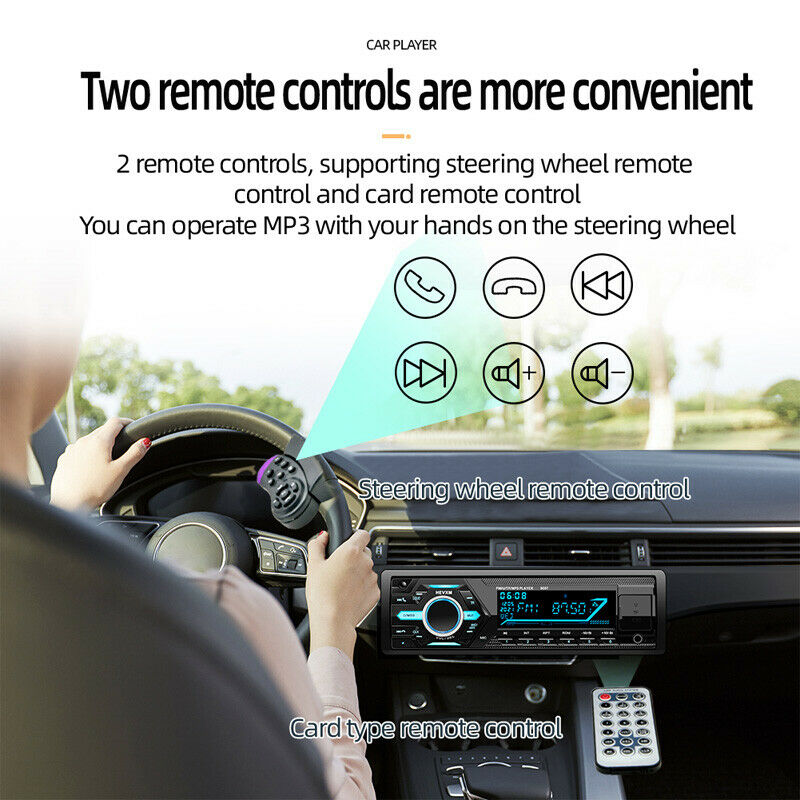 Dual USB Car MP3 Bluetooth Player Audio Host Digital Stereo FM Radio Hands-free