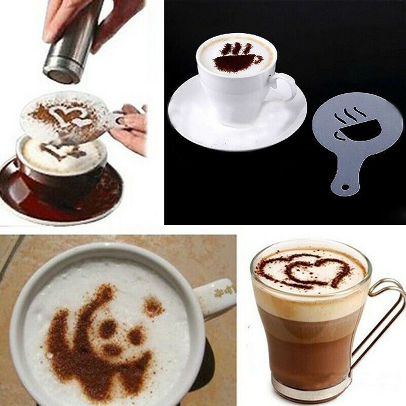 16Pcs/Set Cake Cupcake Stencil DIY Coffee Cappuccino Mold Variety Decorat.l8