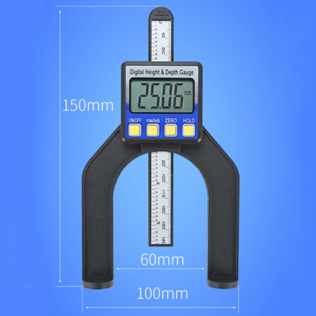 3.15inch Digital Depth Gauge w/ Magnetic Feet Woodworking Measuring Tools