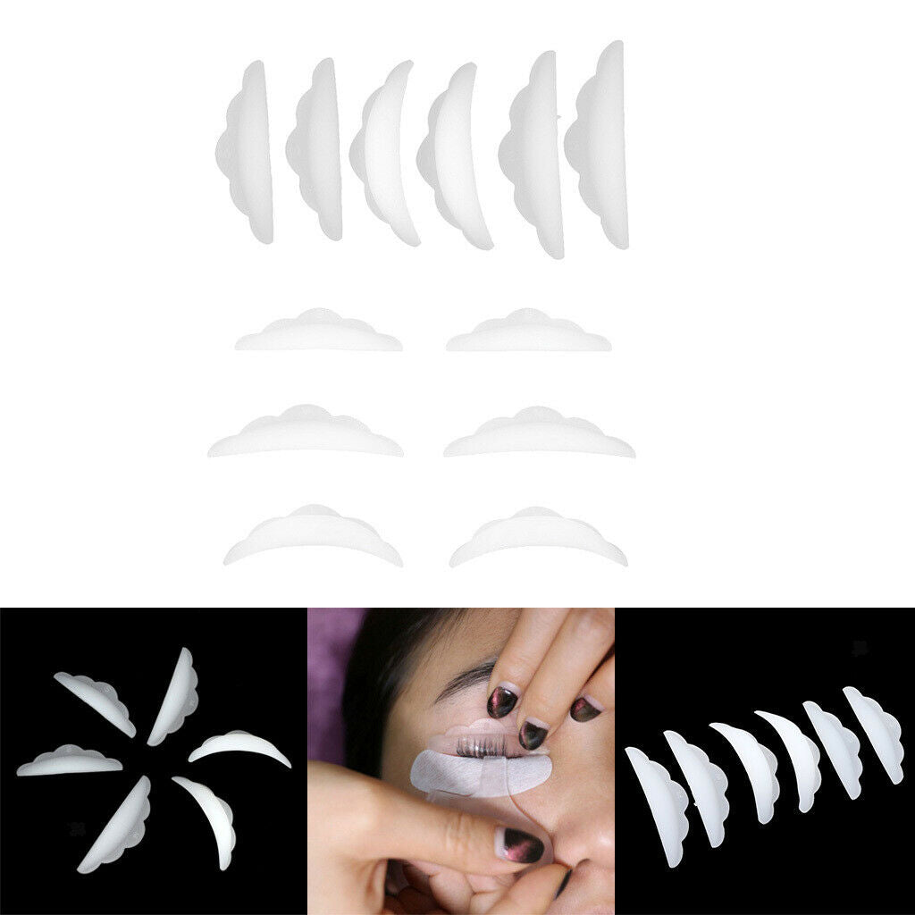 12 Pieces Eyelash Perming Lift Silicone Pads Eye Lash Lashes Guard Tools