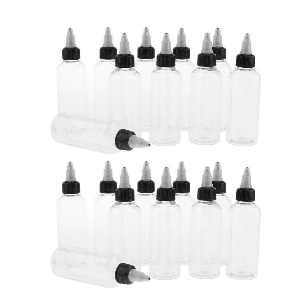 20x 3.4oz Plastic Makeup Cosmetics Dispensing Bottles for Paint Oil Ink