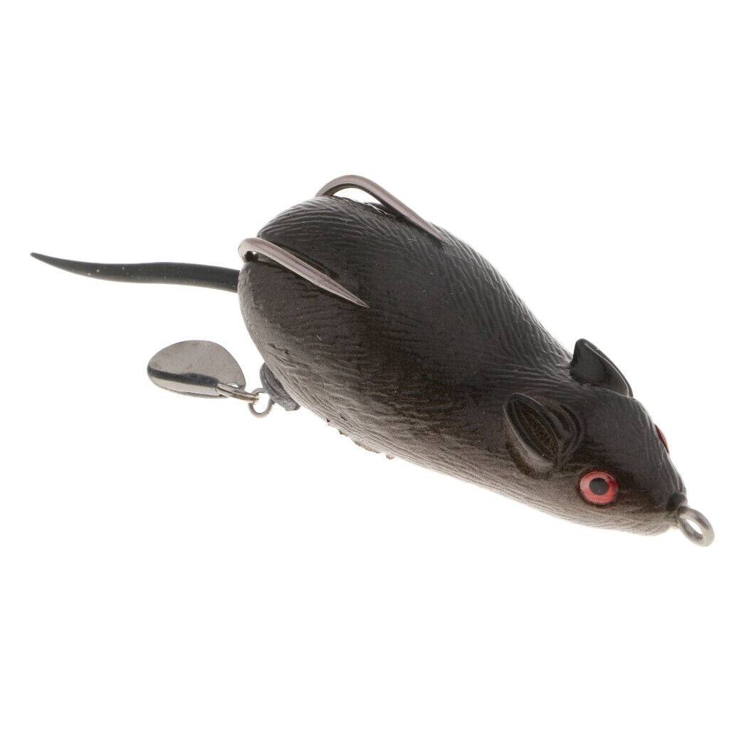 Lifelike Mice Frog Baits Rat Fishing Lure Hollow Body Mouse Lures Black