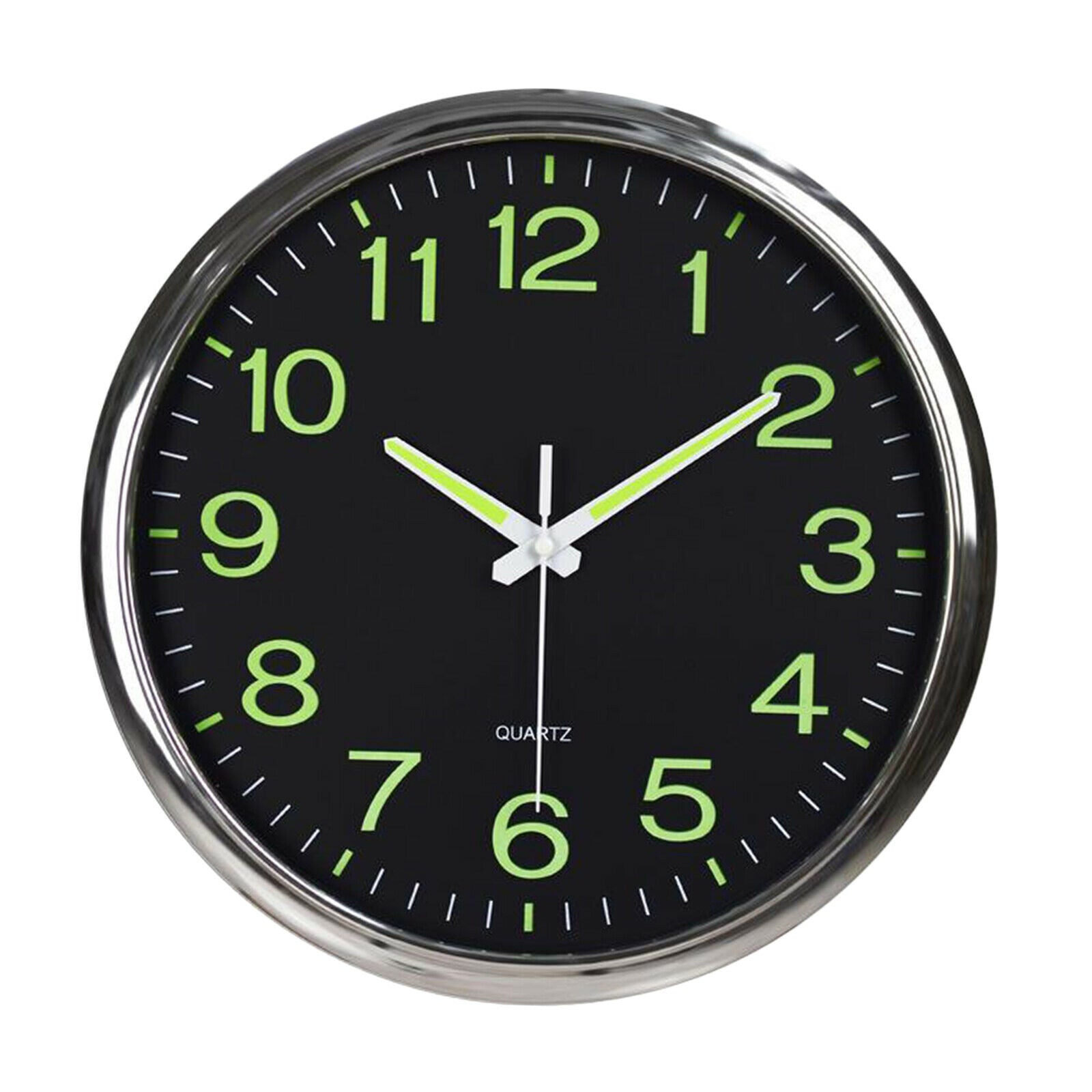 Luminous Wall Clock, Silent Non-Ticking Round Quartz Battery Operated Wall