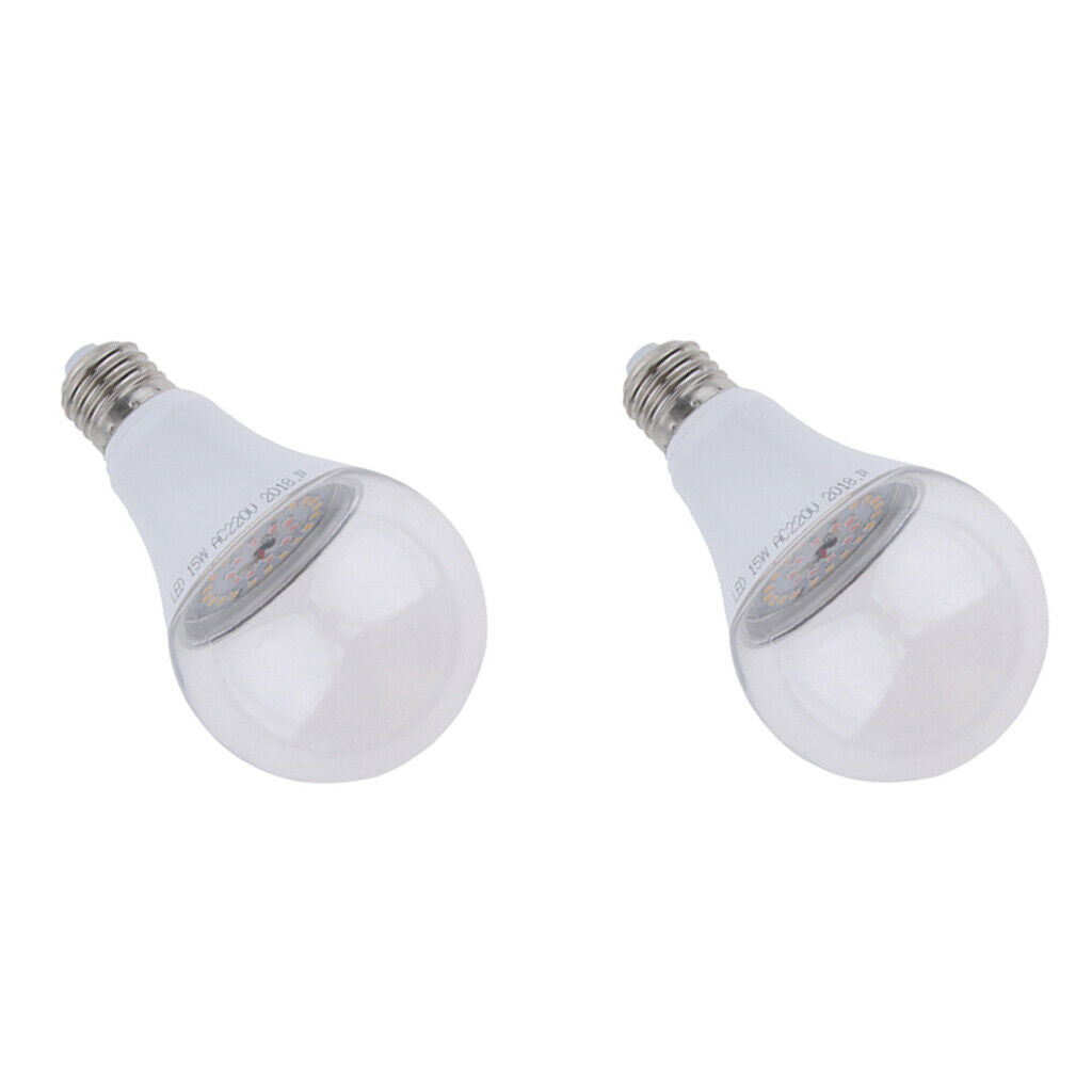 2 Pack E27 Socket Plant Growth Light Lamp LED Bulb for Office Home Garden