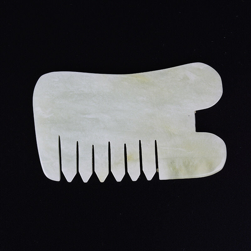 1x jade stone guasha gua sha board comb shape massagecomb health care healthy BD