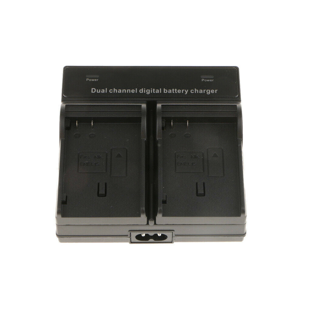 Dual Slot EN-EL15 EN-EL155e Battery Charging Charger Station for Nikon D750