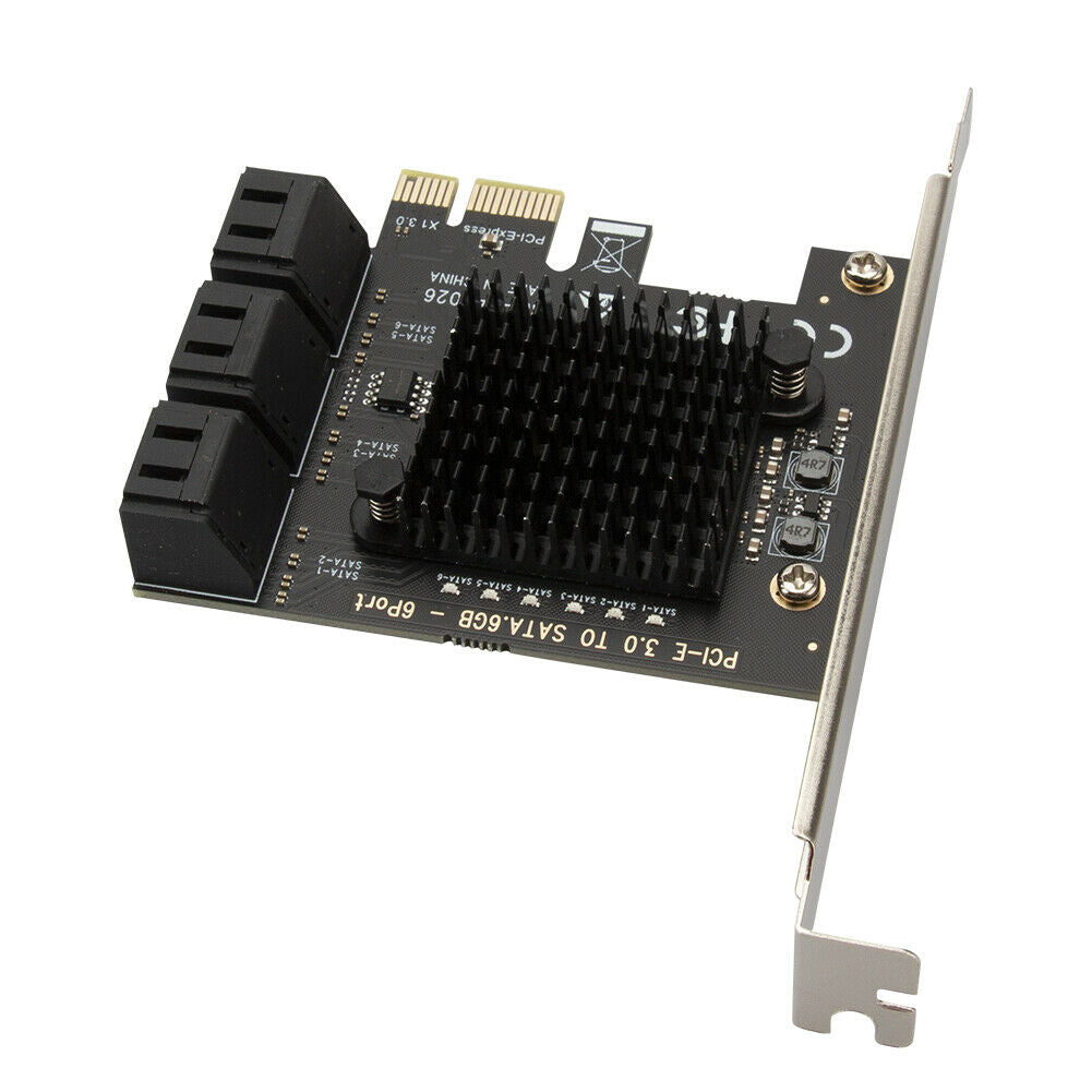SATA PCIe Adapter 6 Ports SATA III To PCI Express 3.0 X1 Controller Card