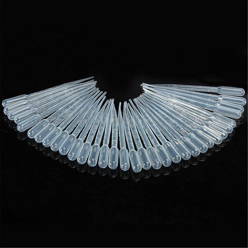 200PCS 3ML Disposable Plastic Eye Dropper Set Transfer Graduated Pipettes