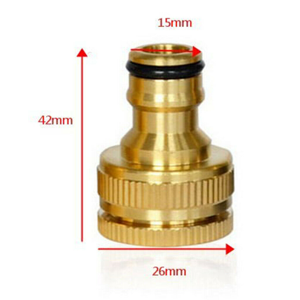 3/4 inch and 1/2 inch Brass Garden Faucet Hose Tap Water Connector Adaptor