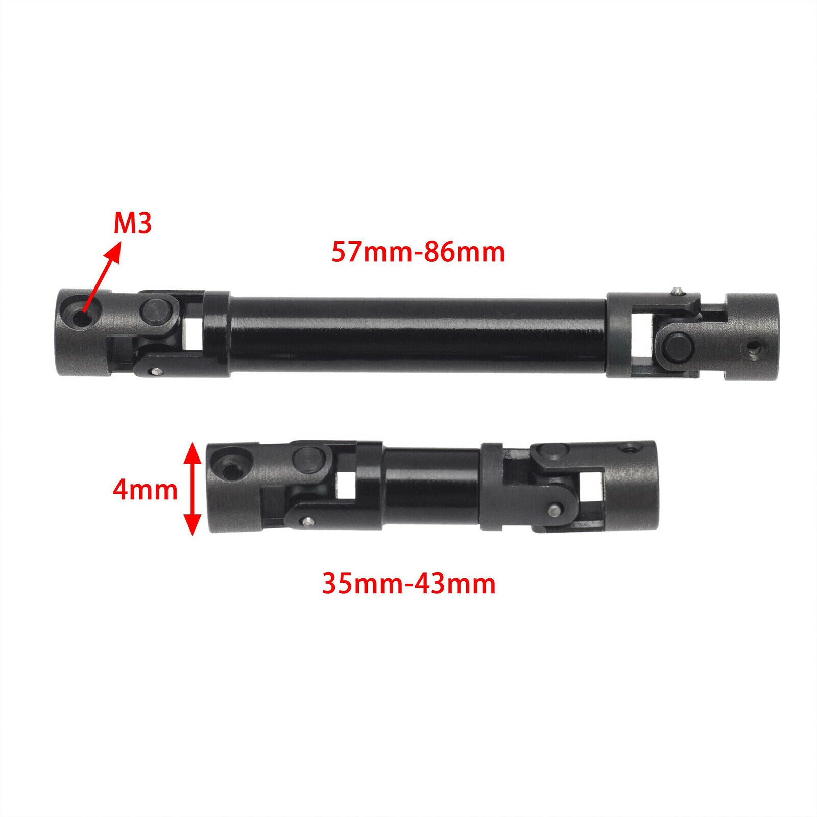 Steel Driveshaft for SCX24 Deadbolt 1/24 RC Truck Car DIY Replacement Parts