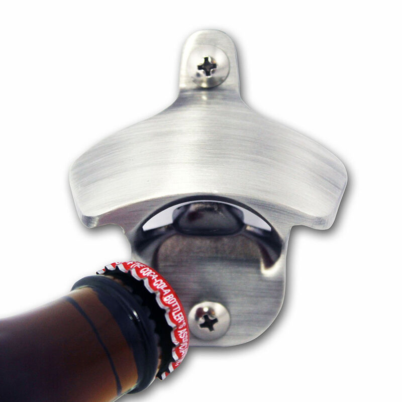 Retro Wall Mounted Bottle Beer Coke Cap Metal Fixed Opener Bar Kitchen Craft  NC