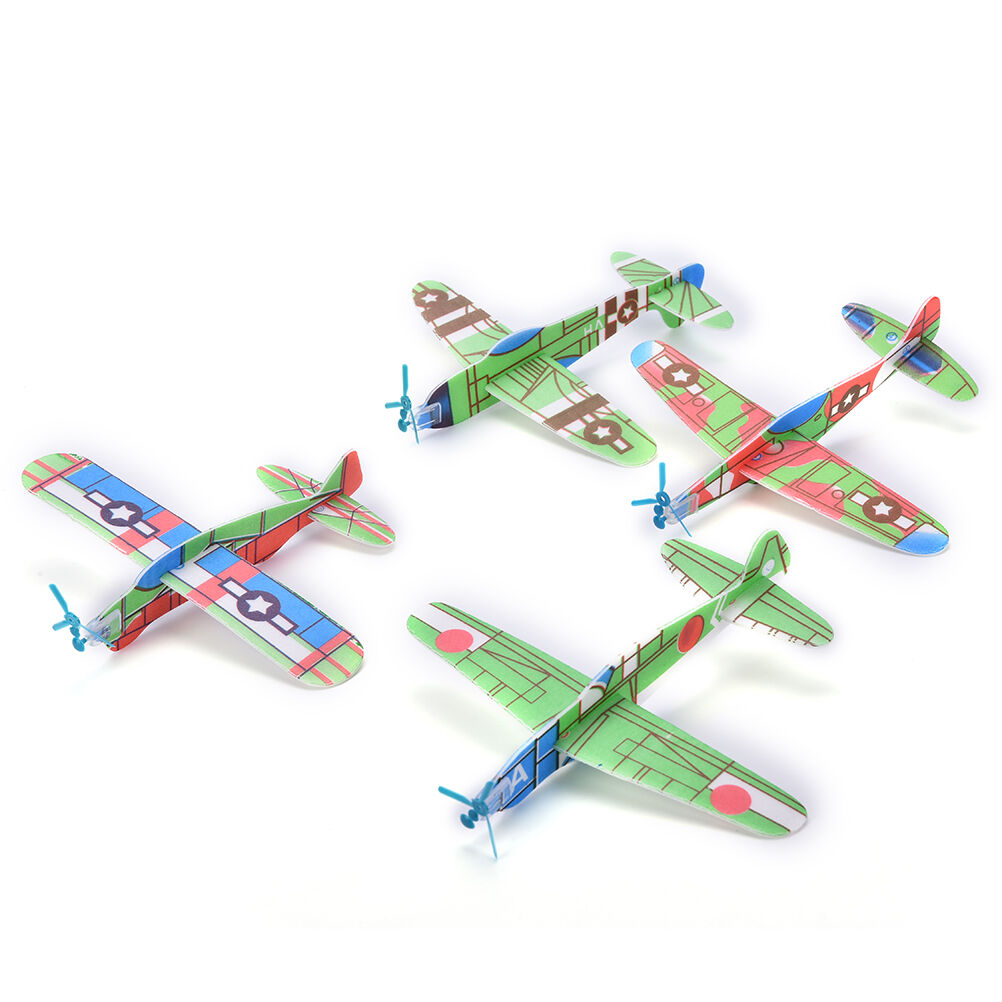 12X/Set Foam Glider Prop Flying Gliders Plane Aeroplane Children DIY To.l8