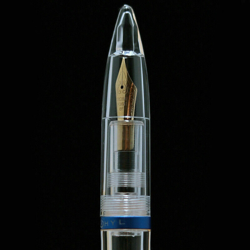 M2 Transparent Clear Eyedropper Fountain Pen Extra Fine Nib 0.38mm Writting Gift