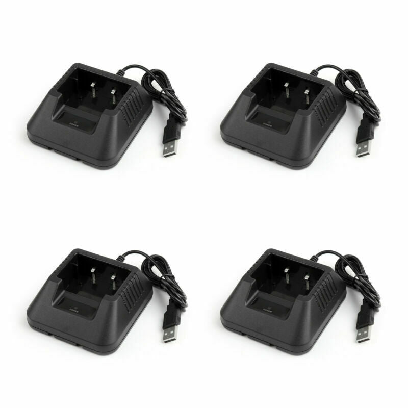 4XUSB Car Radio Battery Charger For BAOFENG BF-UV5R UV5RA UV5RB Two Way Radio