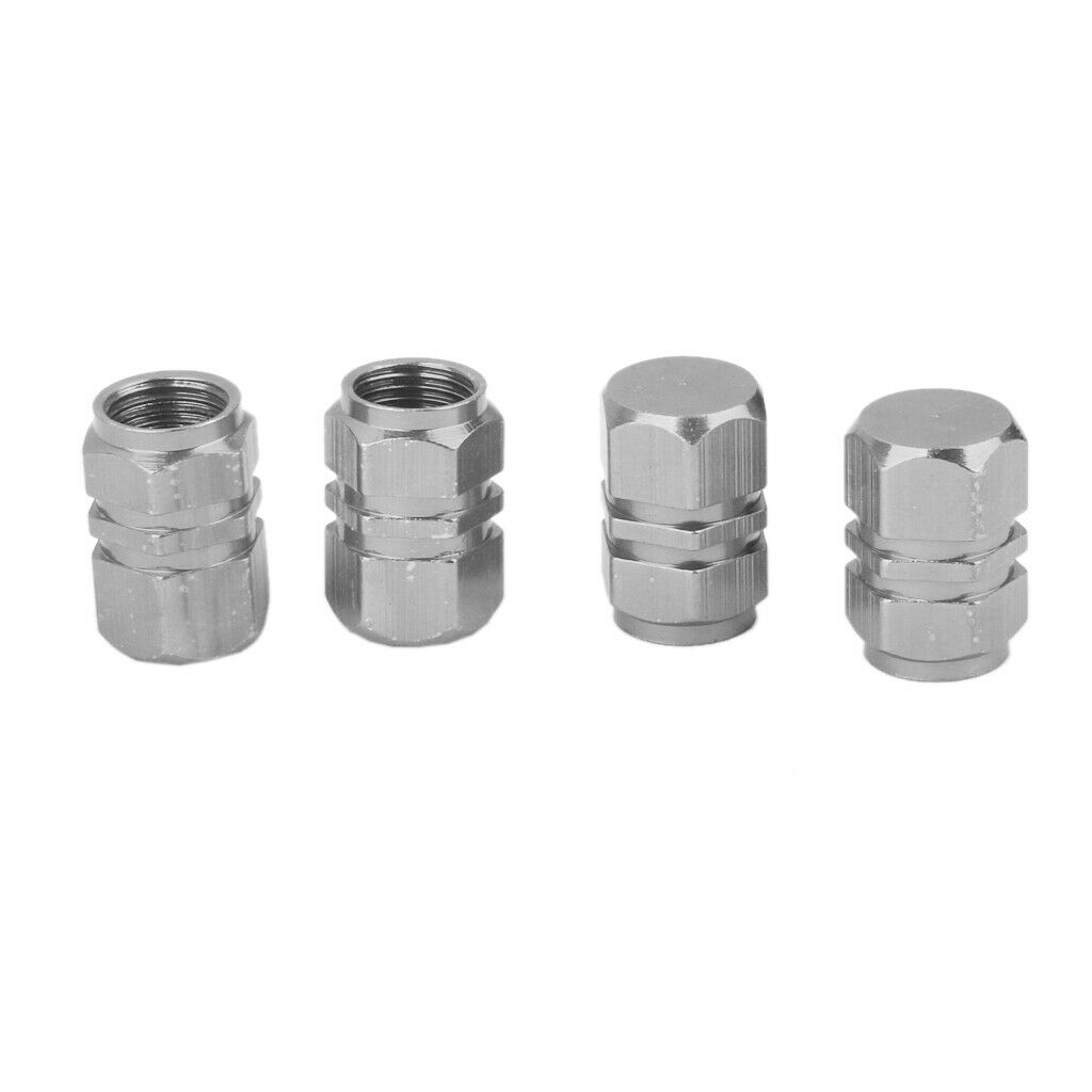 4x Aluminum Alloy Tire Wheel Rims Stem Air Cover Tyre Cover Truck 0.5"