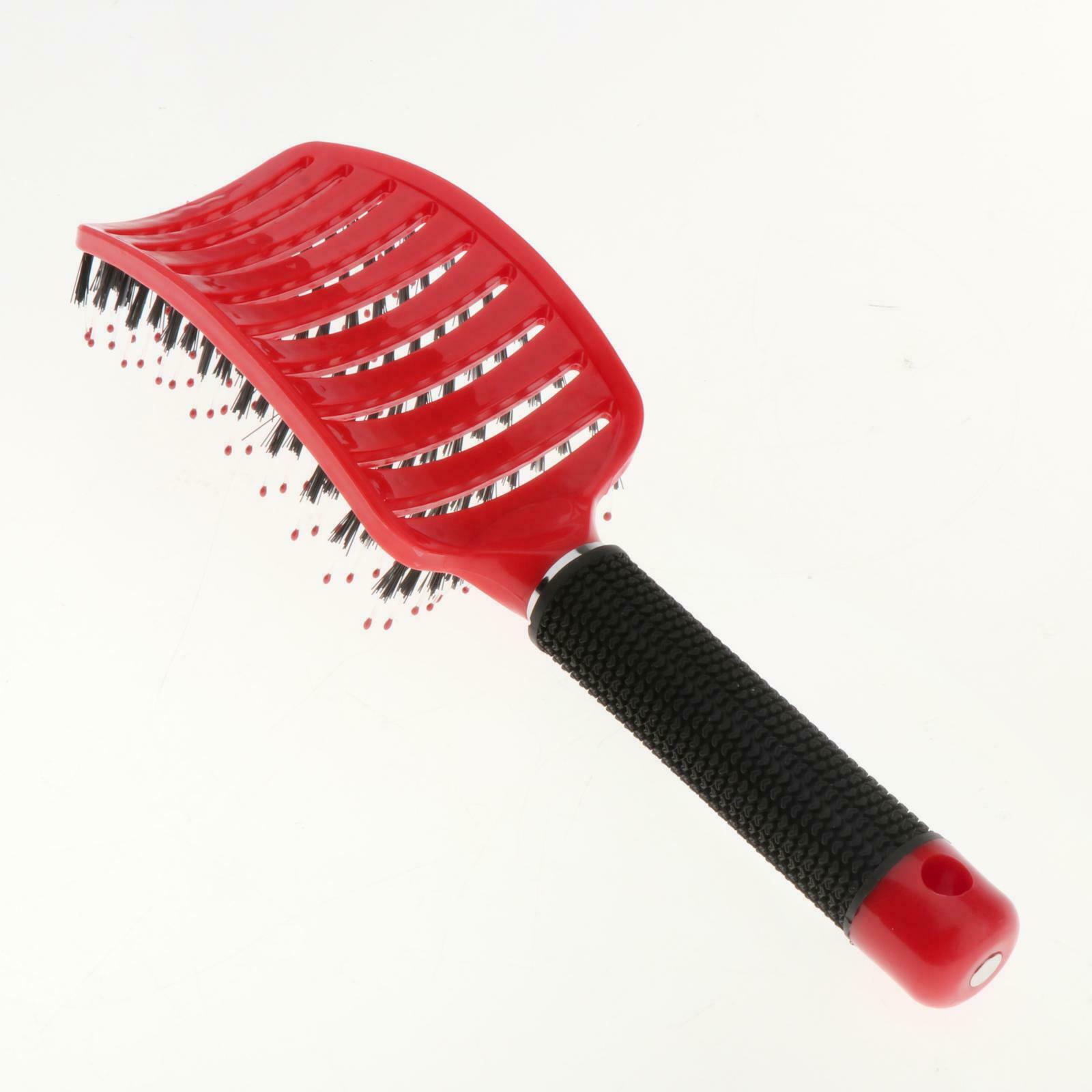 2x Salon Bristle Hair Styling Massage Vent Paddle Comb+Hair Dryer Diffuser