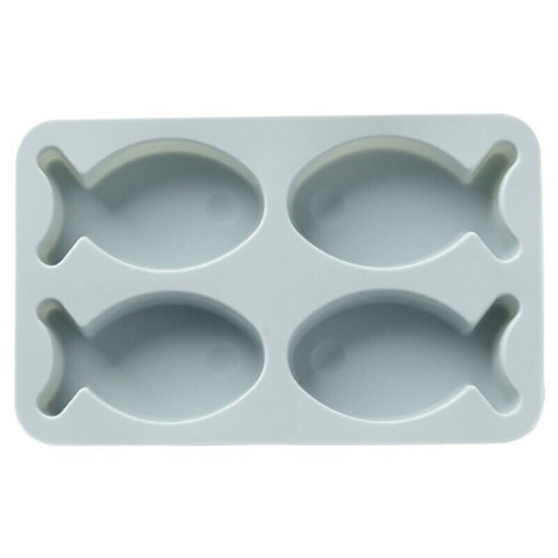 4 Cavities Cartoon Fish Flexible Silicone Soap Mold Cake Decorating Tools S W Pb