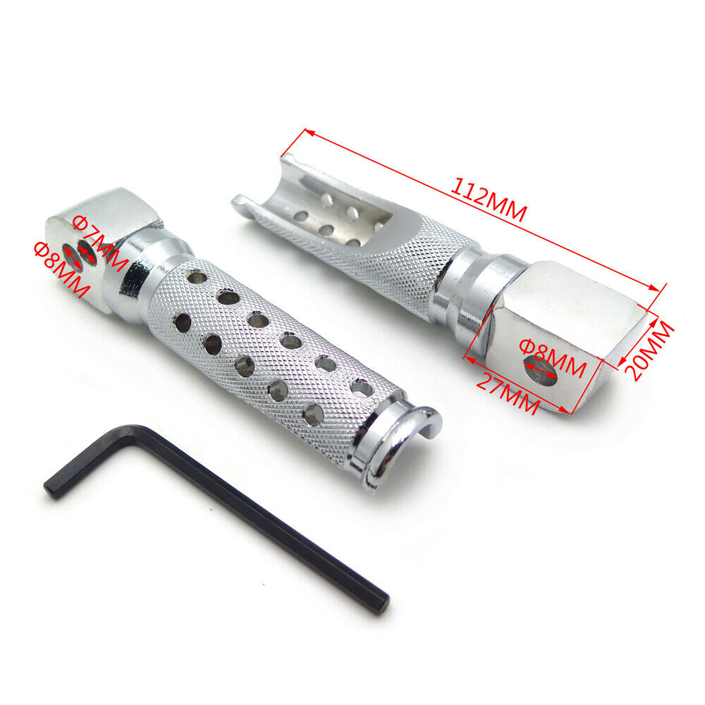 Chromed Front Foot Pegs For Yamaha FZR 600 Seca II XJ 600S YZF 600R 750R 1000R