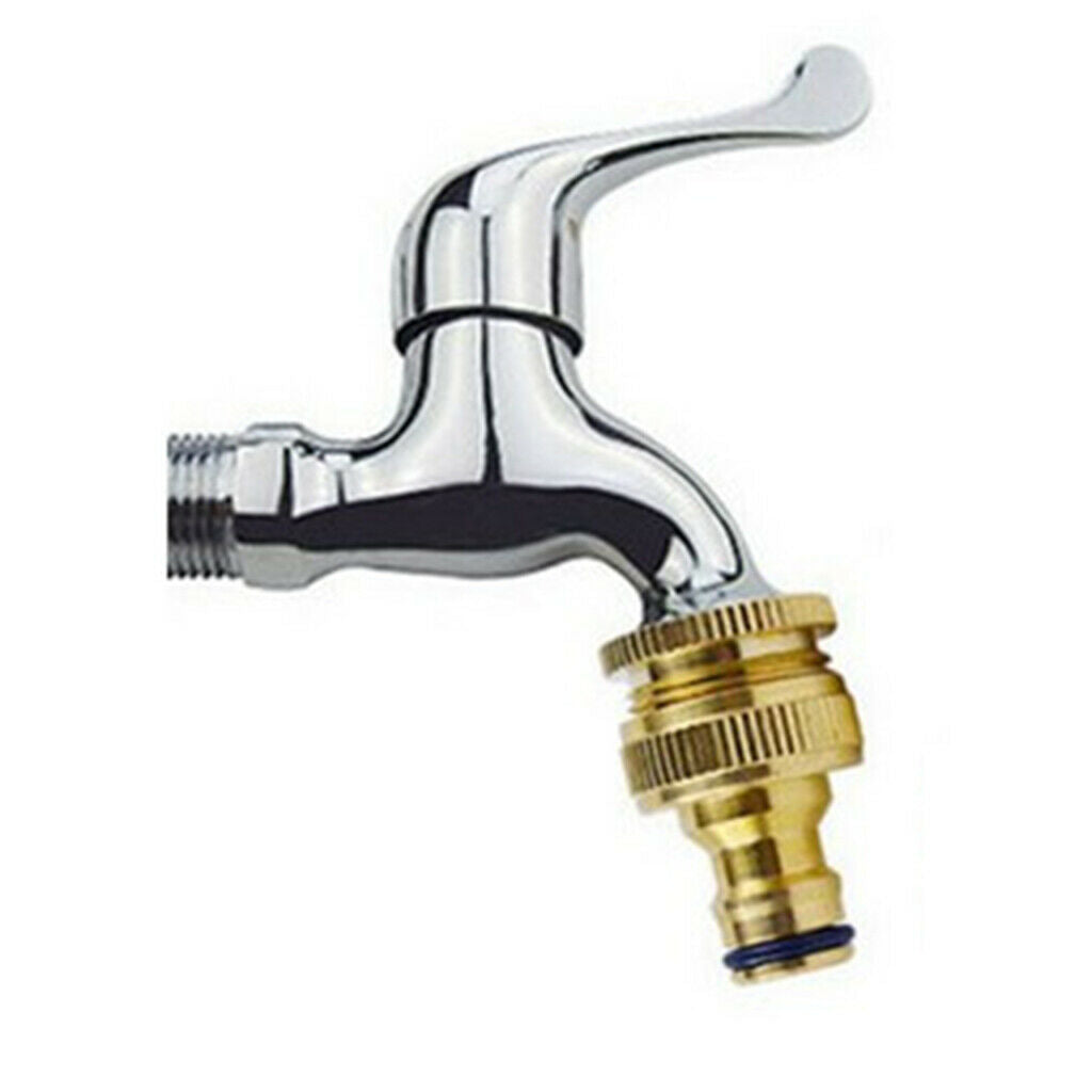 3/4 inch and 1/2 inch Brass Garden Faucet Hose Tap Water Connector Adaptor