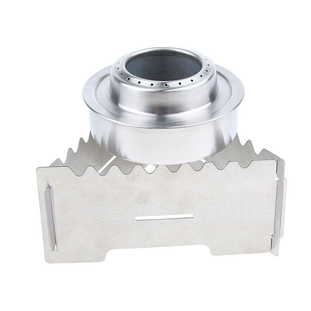 Stainless Steel Alcohol Stove Windproof Screen Burner Camping Backpacking