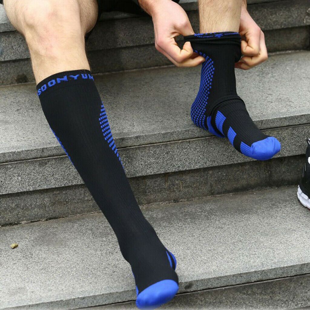 Breathable Sports Knee High Socks Compression Stockings Women Men M