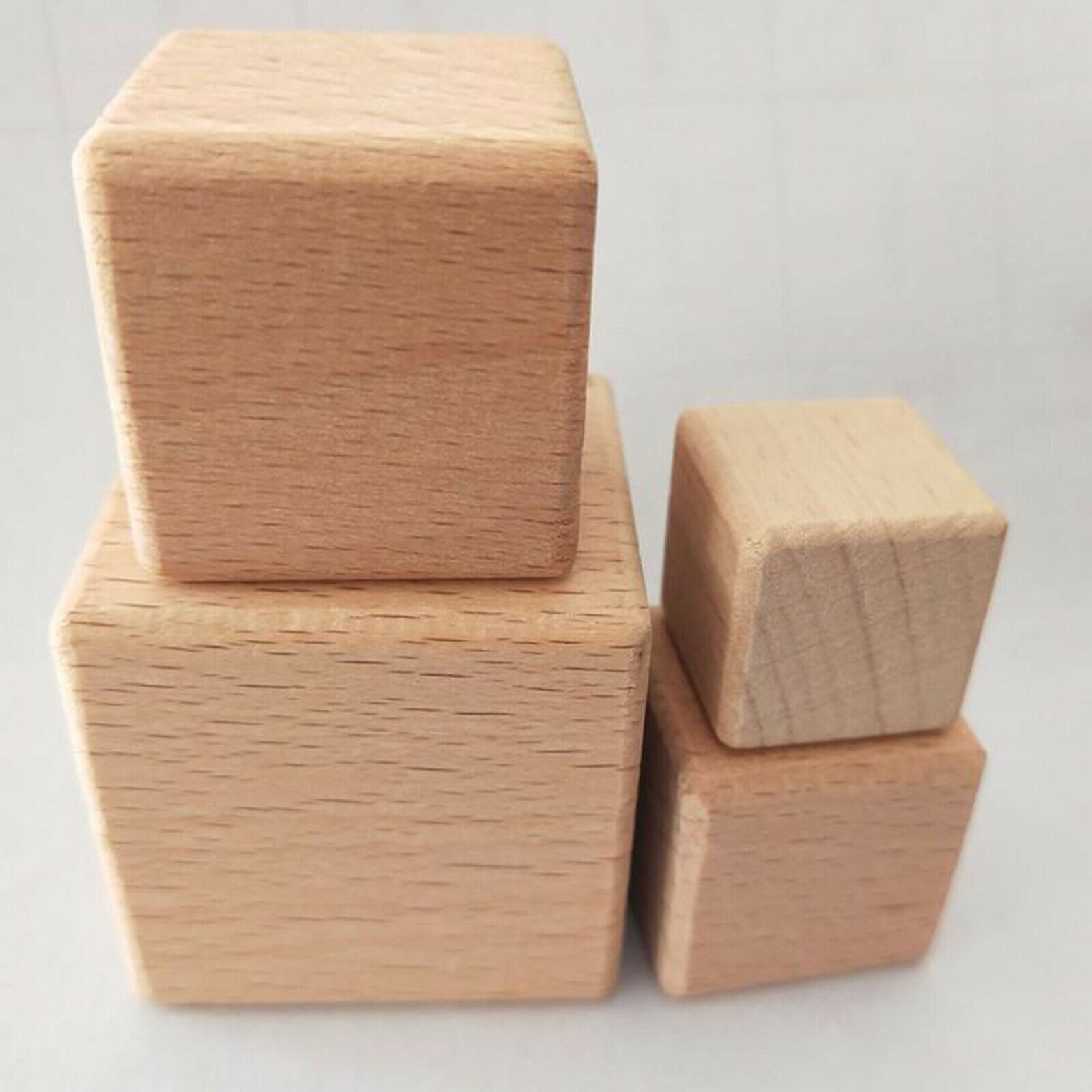 10pcs small wooden cubes blank, 2x2x2cm unfinished wood cubes for handicrafts,